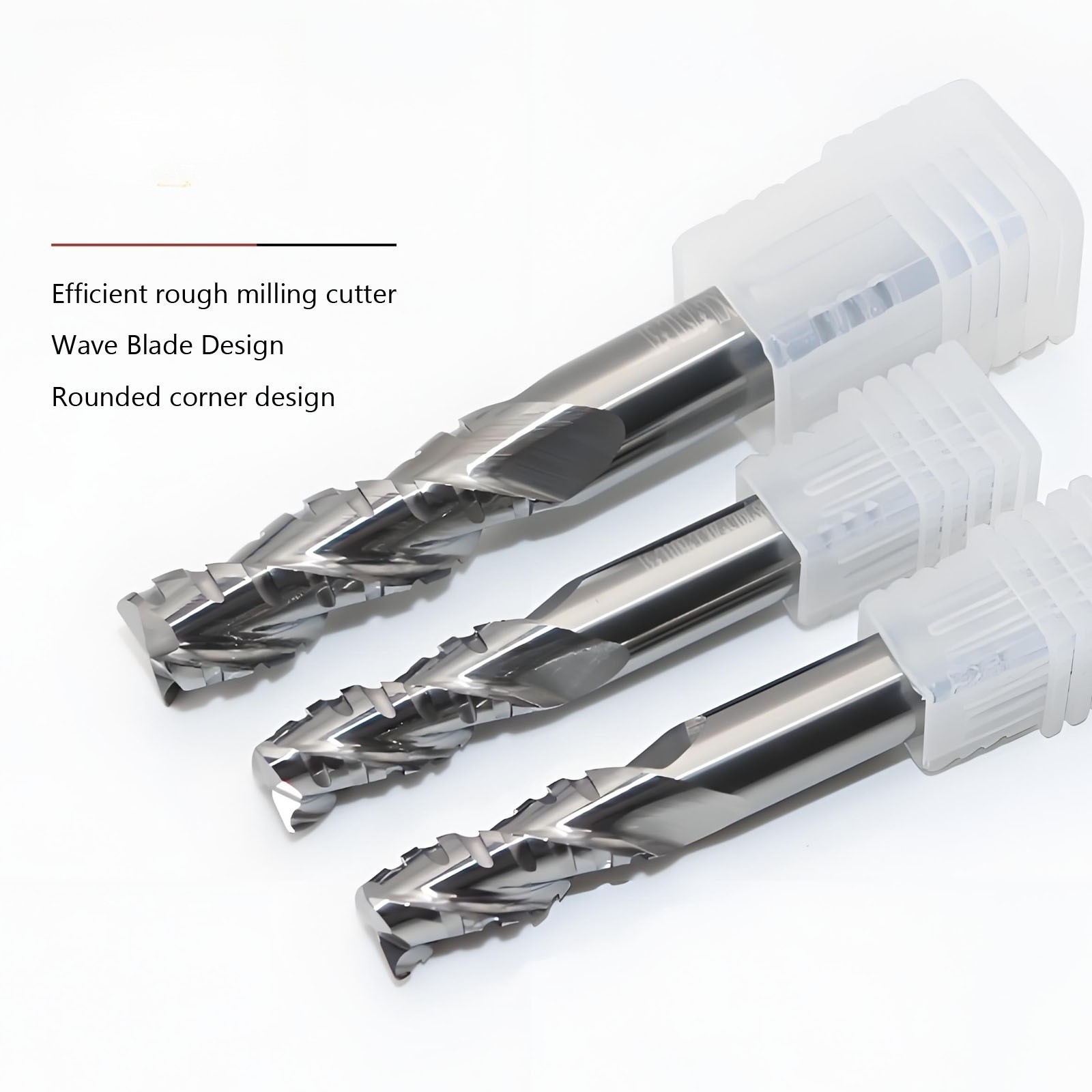 Carbide Roughing End Mills 3 Flute CNC Milling Cutter Bits Router for Aluminum