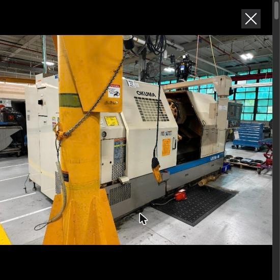 2001 Okuma LB35 II M Heavy-Duty CNC Lathe Royal Filtermist Chip Conveyor