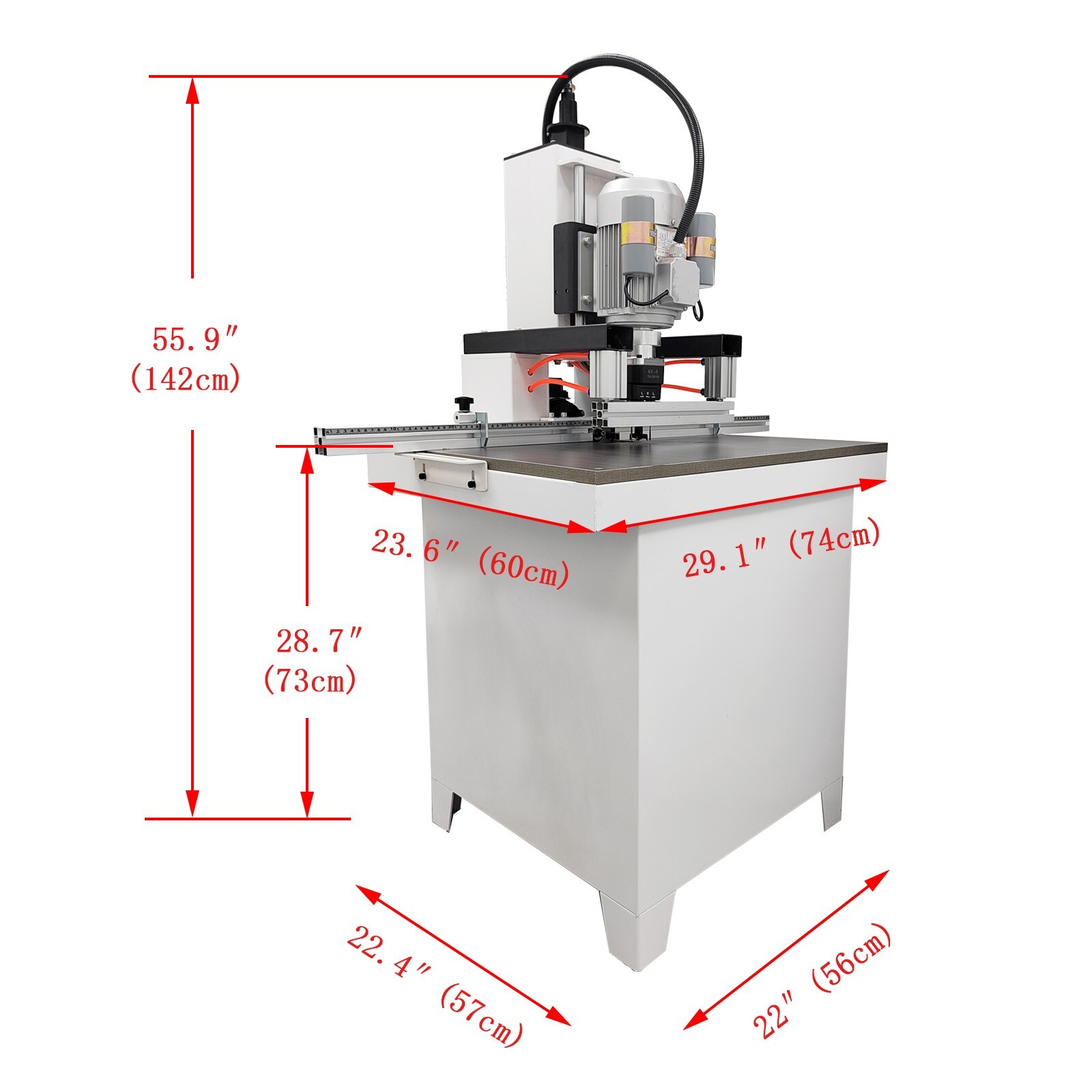 110V 48-6 Woodworking Horizontal Vertical Drilling Machine 3-16mm Drill Chuck