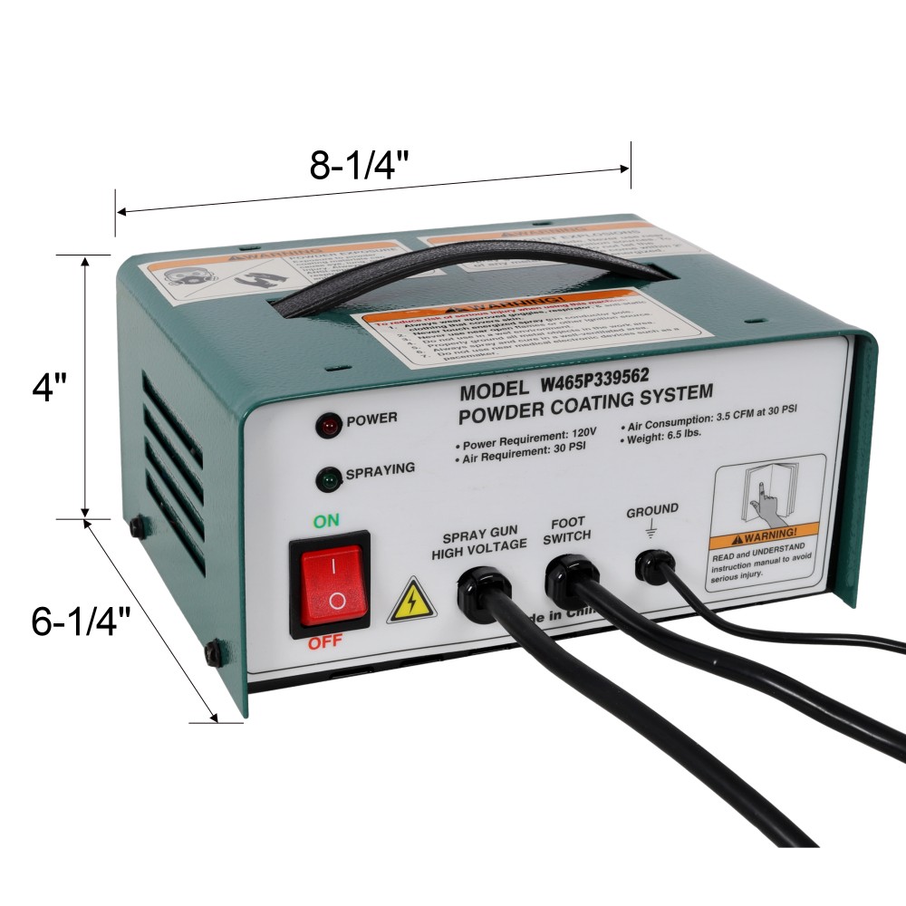 Complete Electrostatic Powder Coating System, 120V/60HZ,Powder Coating Kit