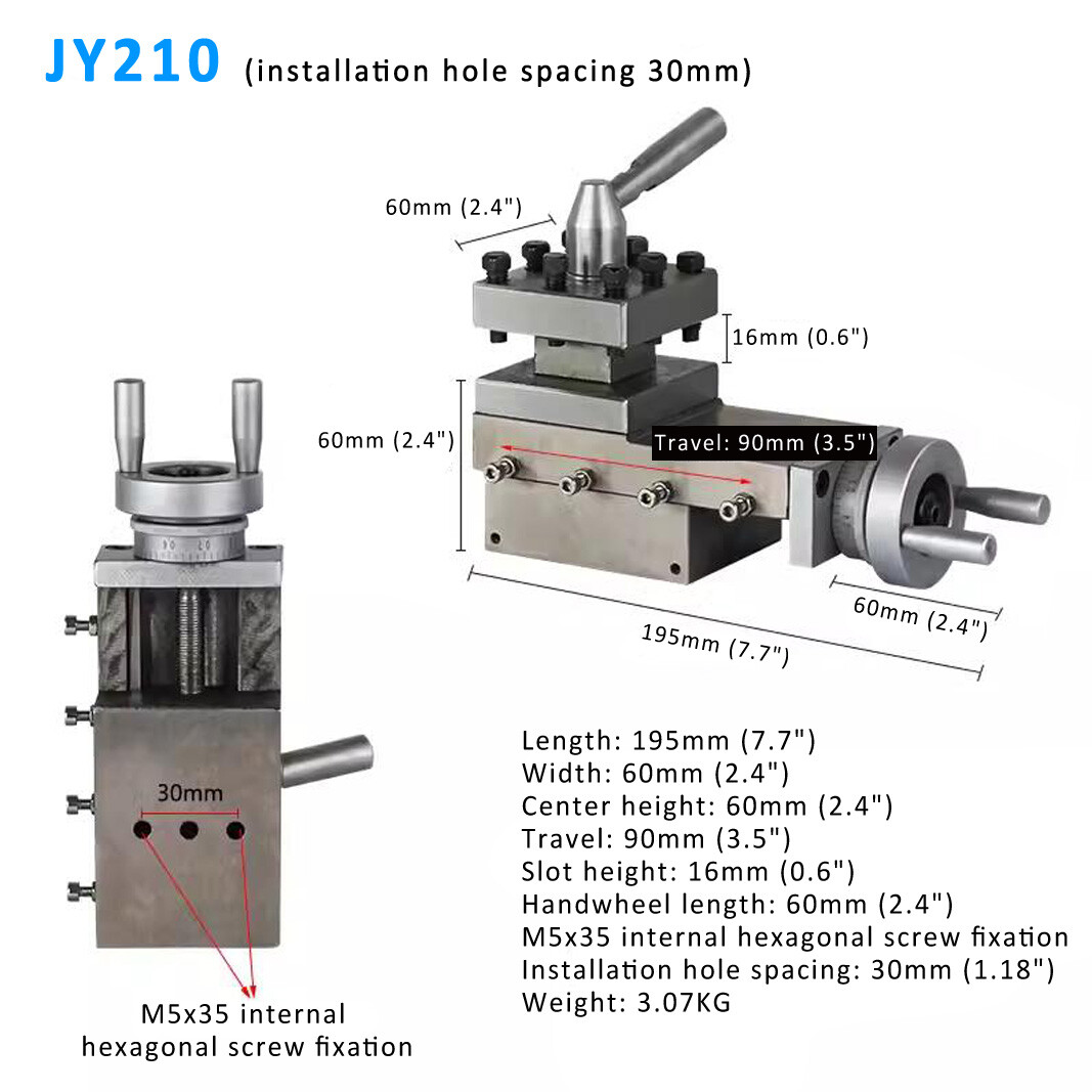 BV20-1 0618 JY21023/30mm JY250 Quick Change Bench Lathe Posts&Holders Hold Tool