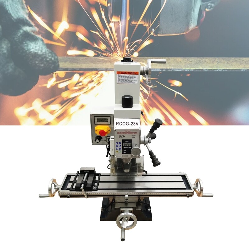 110V Micro Drilling & Milling Machine Horizontal All-in-one Lathe RCOG-28V Model