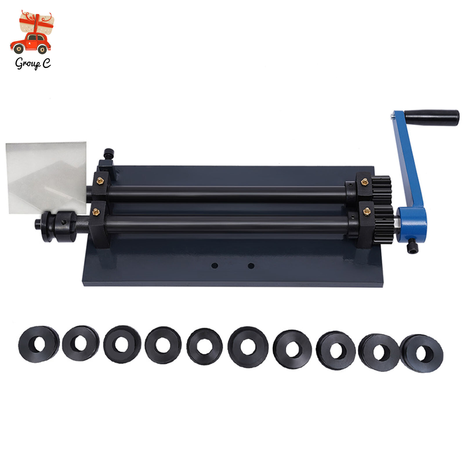 RM12 Manual Bead Roller 12 Inch Throat 6 Dies Heavy Duty Sheet Metal Bender