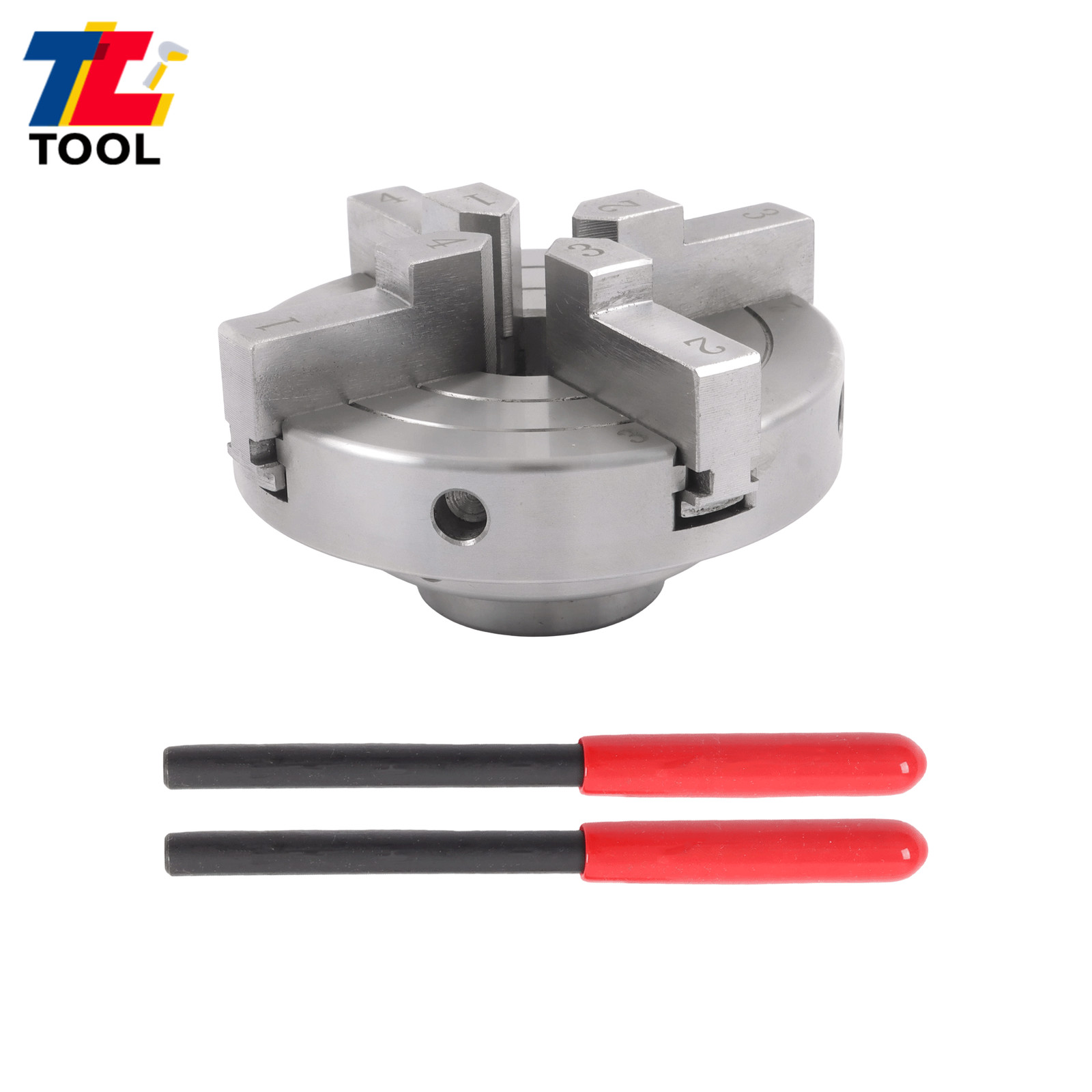 4 Inch High Concentricity 4 Jaw Lathe Chuck Set 1×8 TPI Self Centering