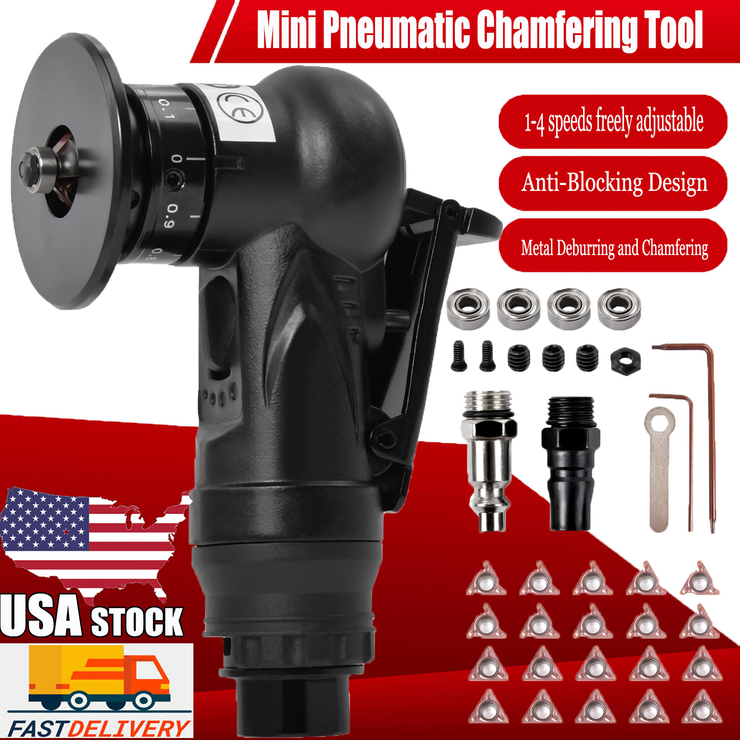 Mini Pneumatic Chamfering Machine 30000 RPM Pneumatic Chamfering Tool Handheld