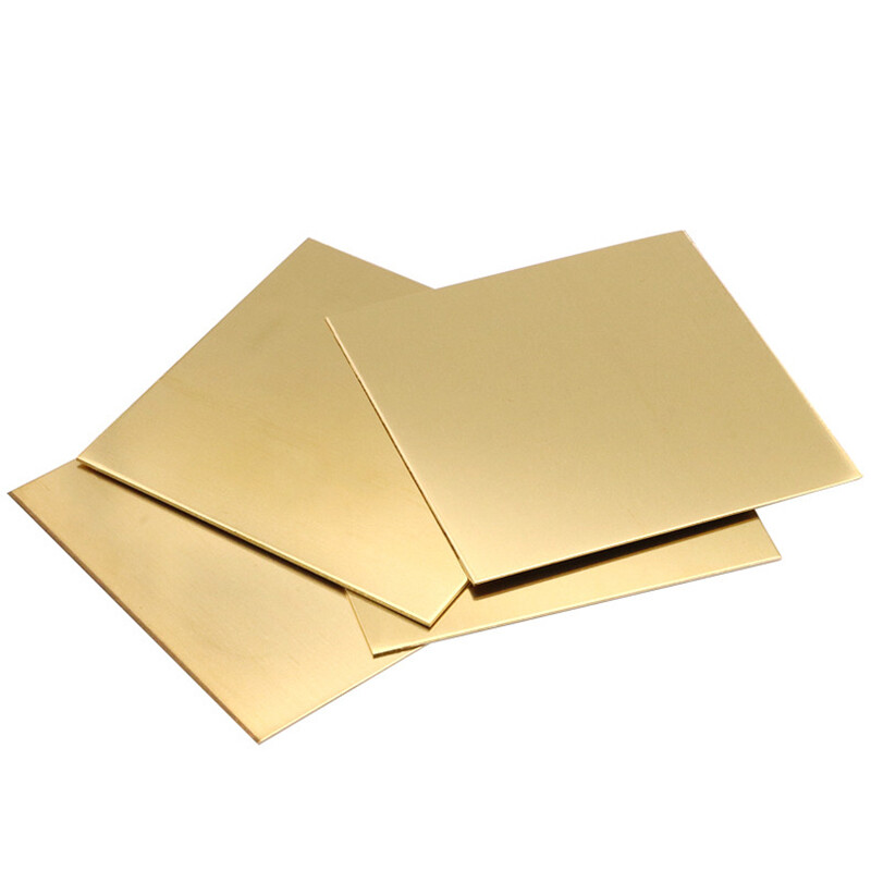 H62 Brass Sheet 0.5mm to 6mm Thickness DIY Copper Plate Durable Multiple Sizes