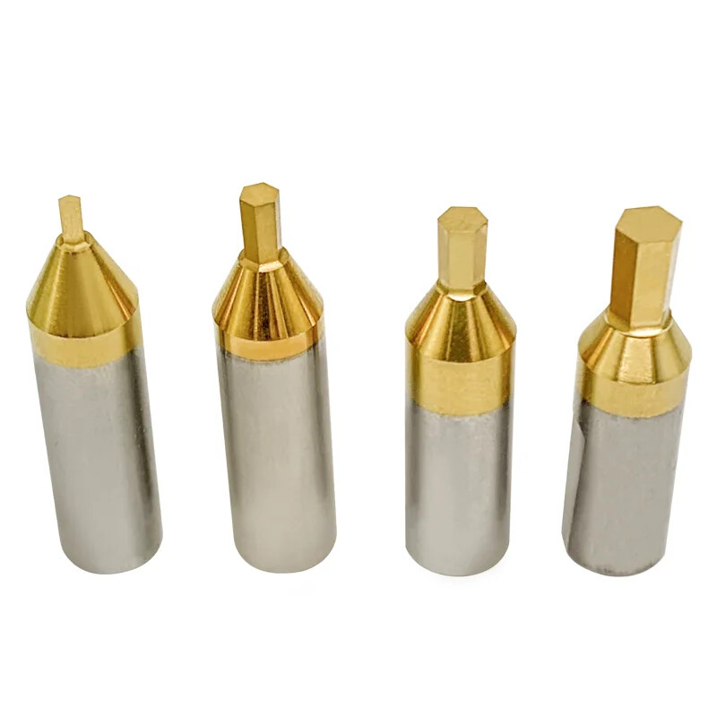CT08 HSSTin Rotary Broach Punching Cutter Tool 8mm Shank Inner Hexagon for Steel