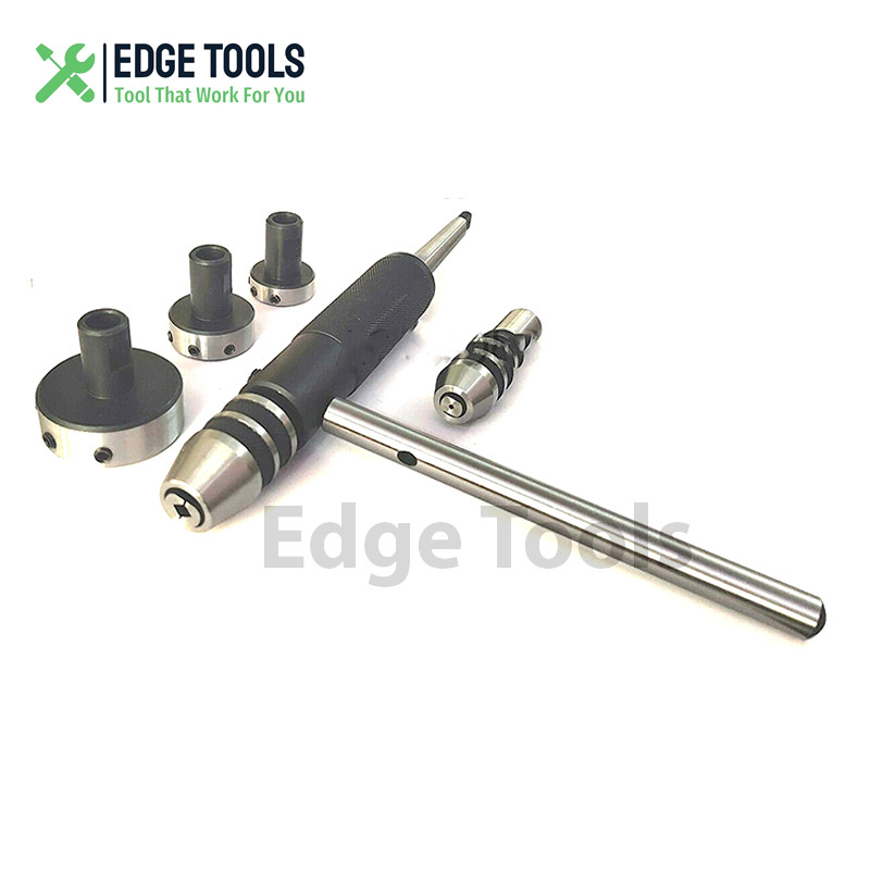 New Lathe Tailstock Tap & Die Holder Kit MT1 Shank Threading Tapping Set EDGE