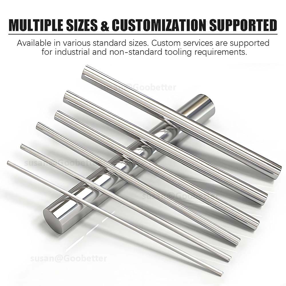Solid Carbide Rod Round Solid Metal Bar Rod Diameter 0.3mm-30mm Various Lengths