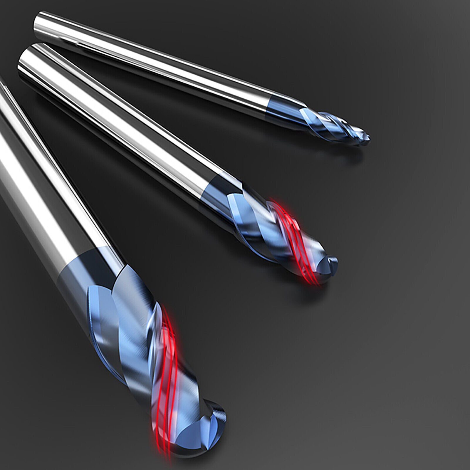 Ball Nose Round End Mill Drill TISIN Coating Milling Cutter Engraving Bit Or CN
