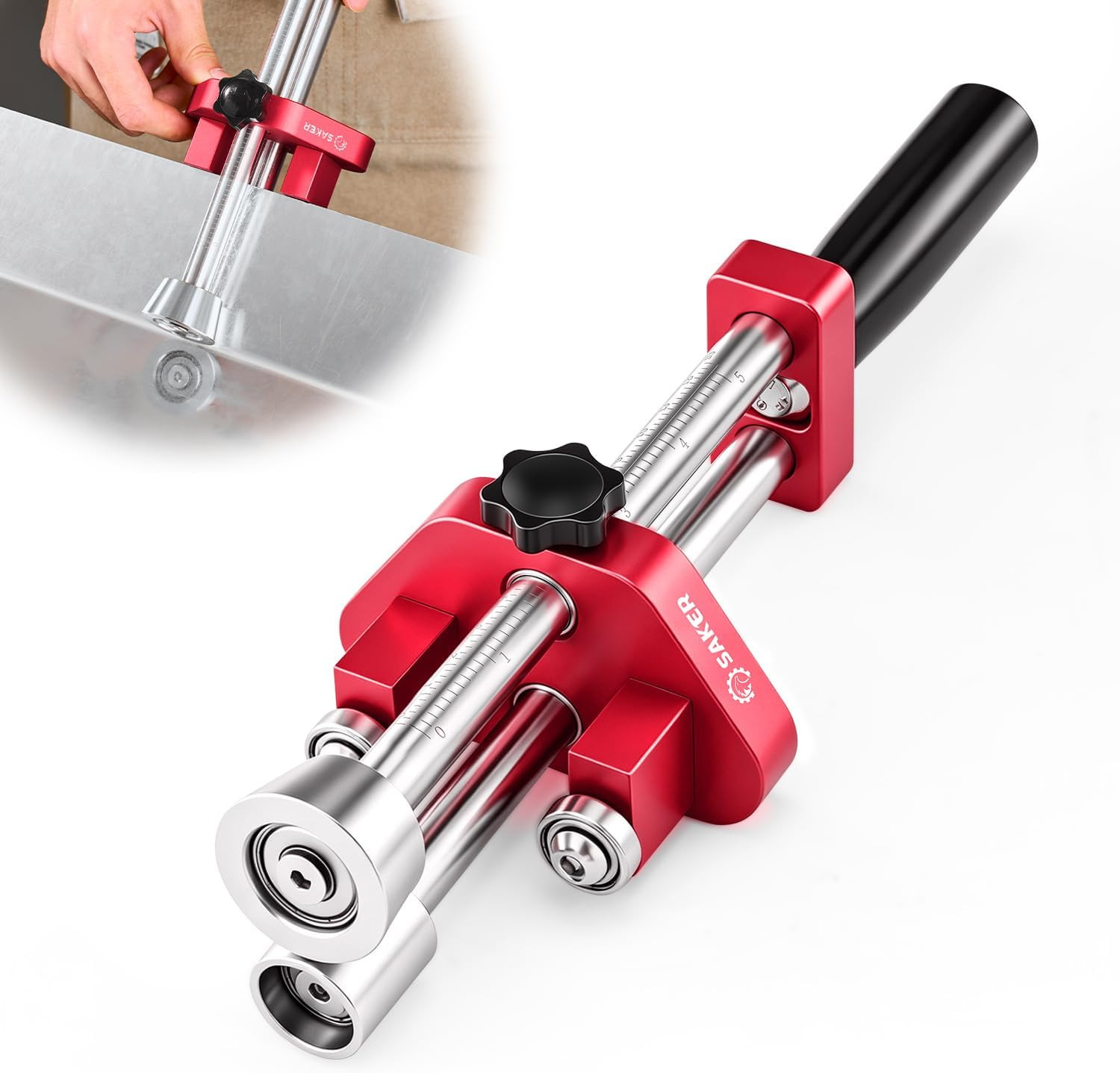 One-Station Sheet Metal Bender, Sheet Bending Roller Tool | Adjustable 5 Inch fo