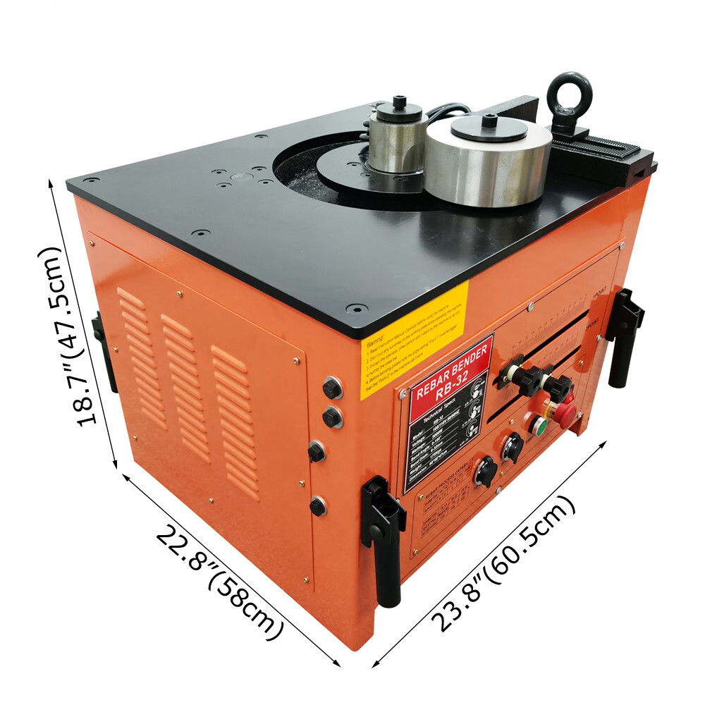 110V Desktop Steel Bar Bending Machine Electric Rebar Bender Cutter 3000W