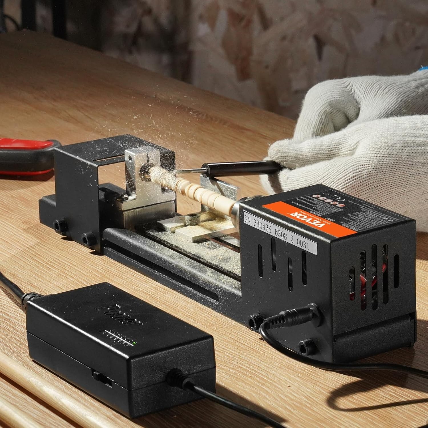 High-Speed Mini Lathe Machine, 2.76×6.3in, 96W Motor for Precision Woodwork
