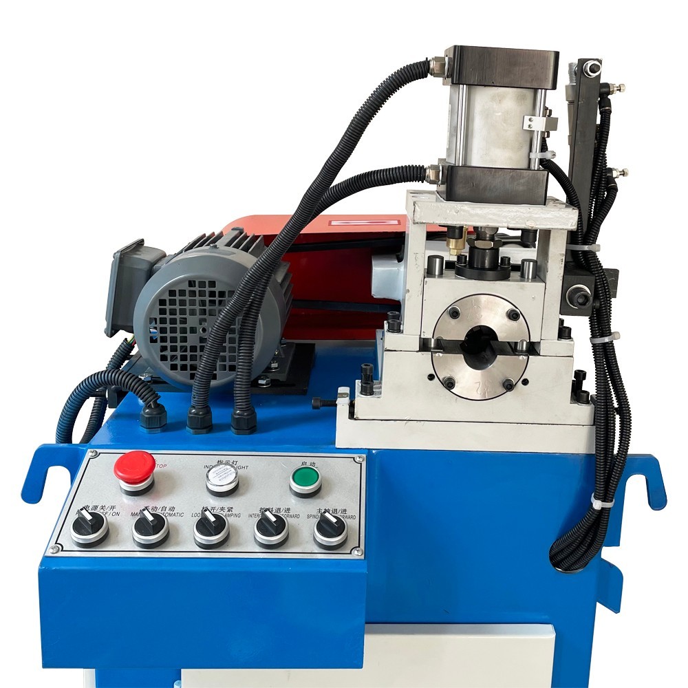 220V 3PH Single End Pneumatic Round Bar Chamfering Bevelling Deburring Machine