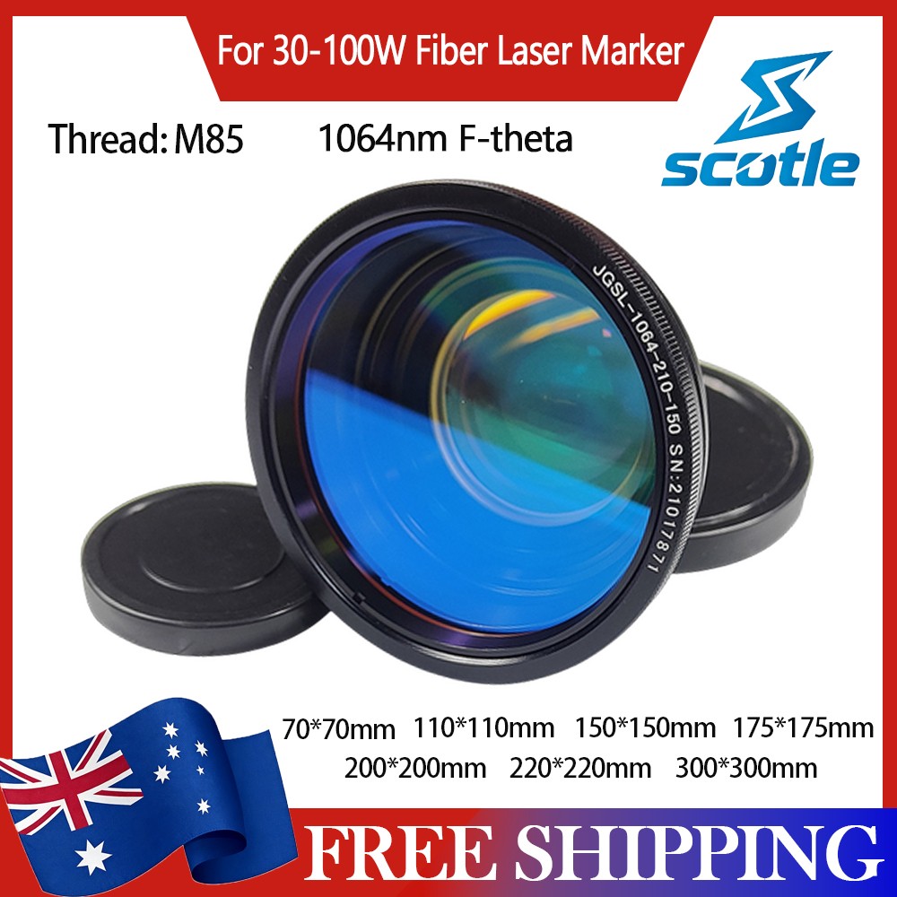 70-300mm F-theta Scan Field Lens For 1064nm 30W-100W Fiber Laser Marking Machine