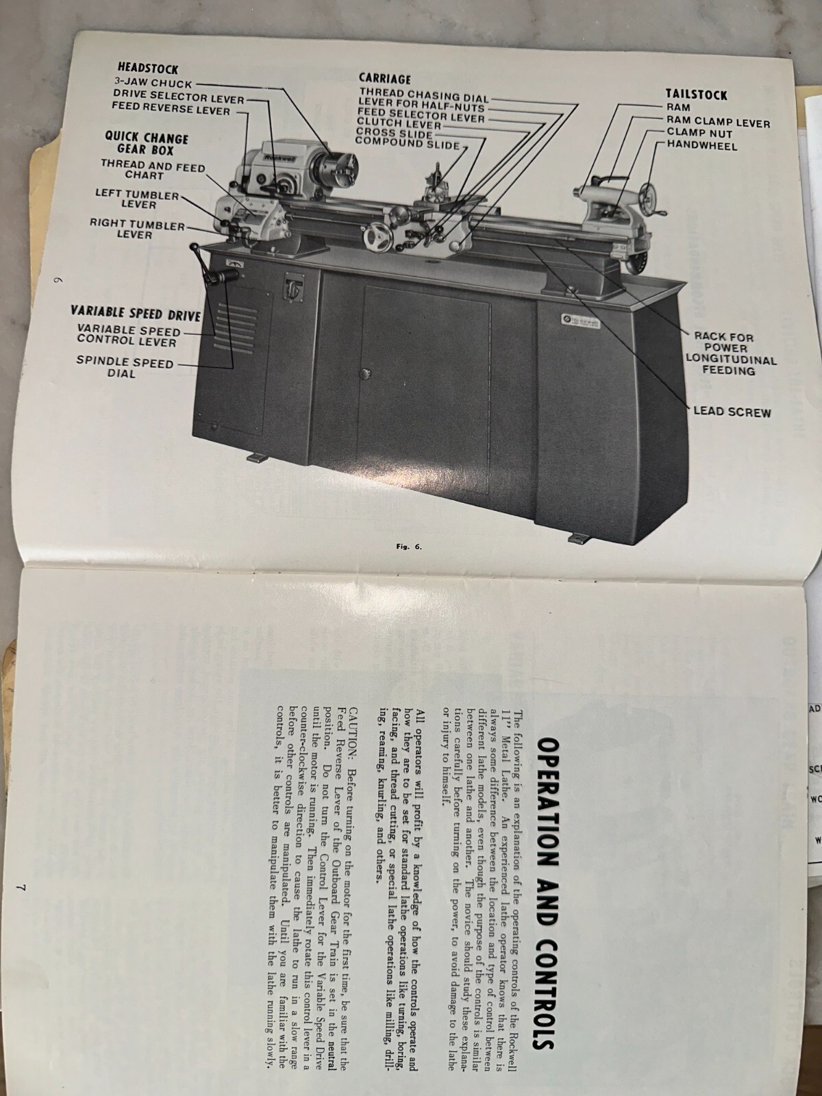 Rockwell 11inch metal lathe