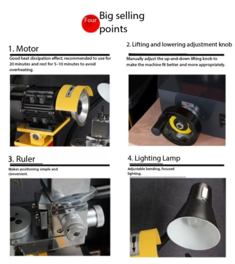 Welded Thread Turning Tool Grinder | Multi-Function Alloy Regrinding Machine