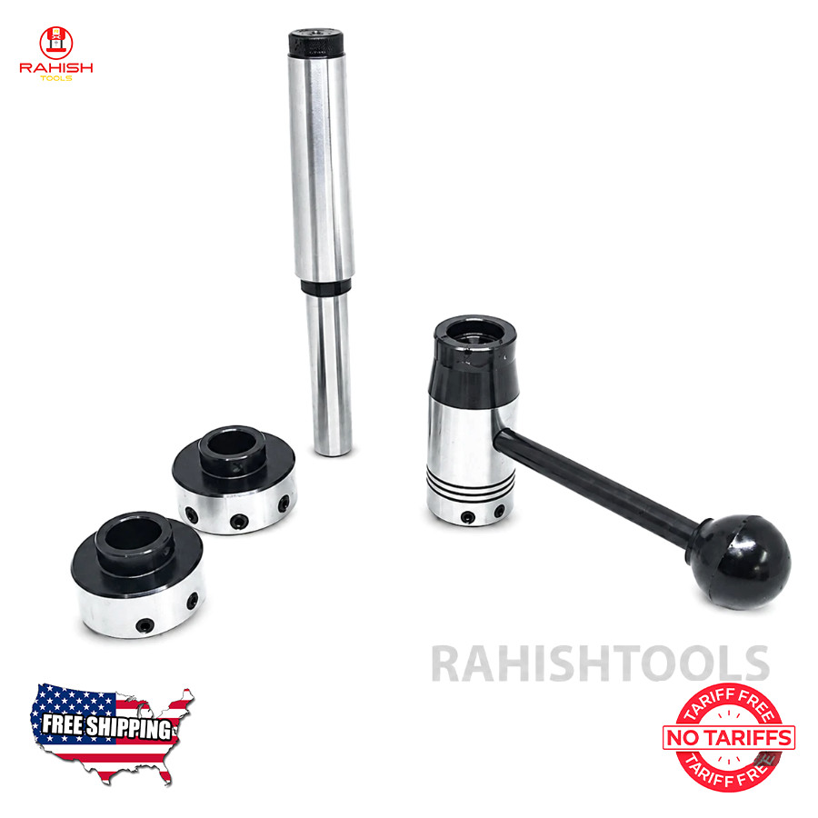 Lathe Tailstock Floating Type Die Holder Set 2MT Shank Inch Imperial Size MT2