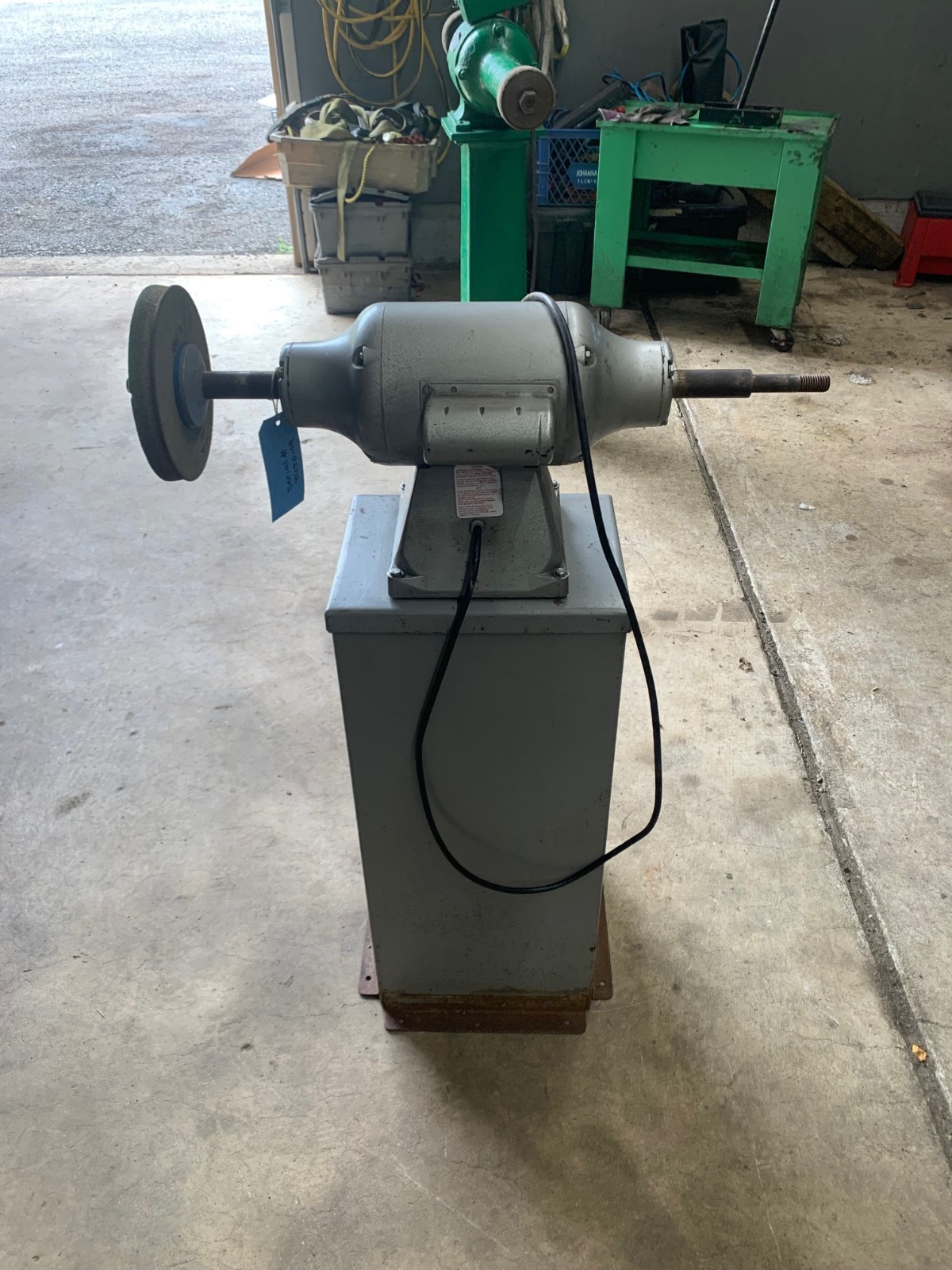 Baldor Buffer with stand and storage .75/.5 hp at 1800/3600 rpm