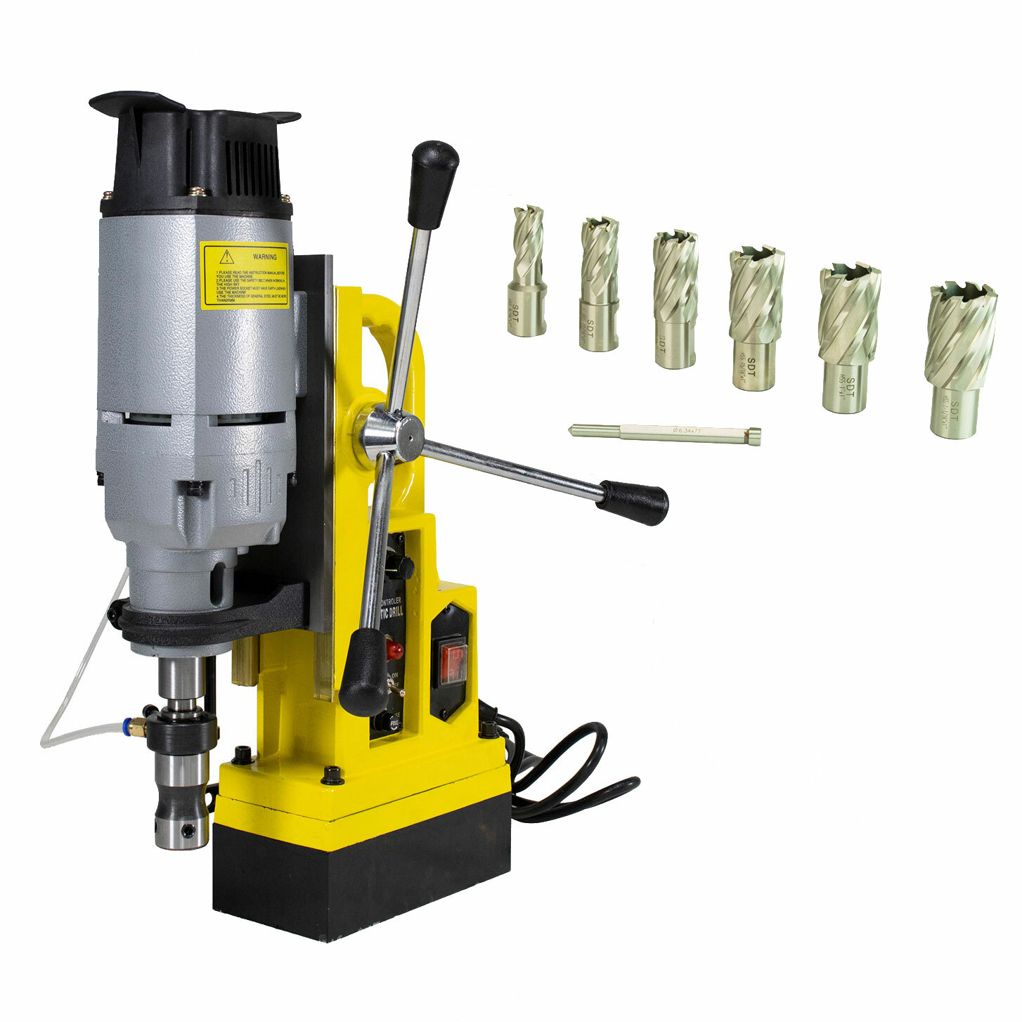 Steel Dragon Tools® MD45 Magnetic Drill Press with 7PC 1″ HSS Cutter Kit