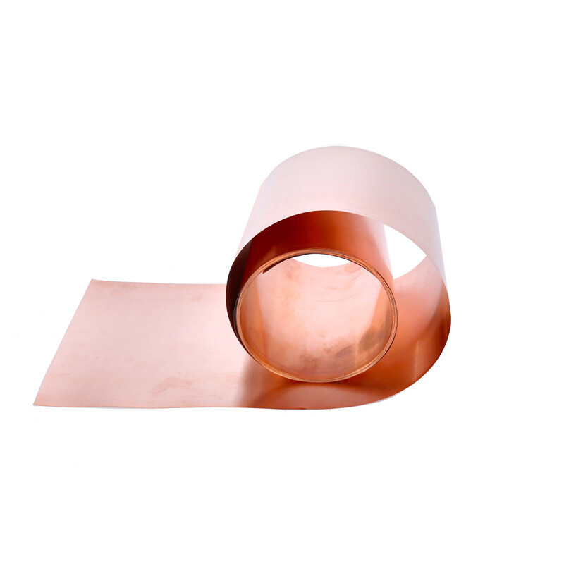 99.9% Pure Copper Metal Sheet Roll Foil Plate Thick 0.0.5mm-1mm Width 15mm-300mm