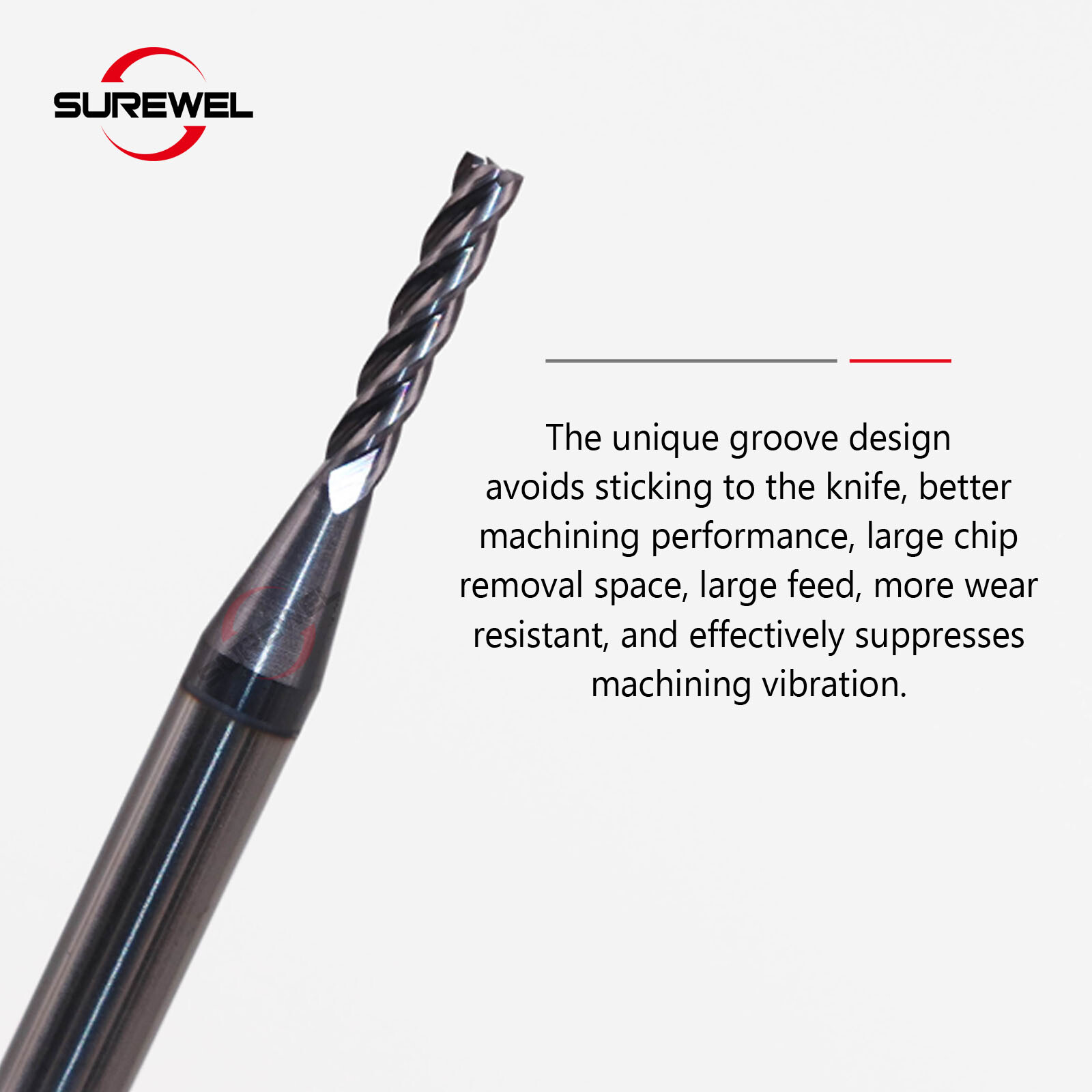 full edge deep groove milling cutter 1.0-4.0mm long neck micro diameter endmill