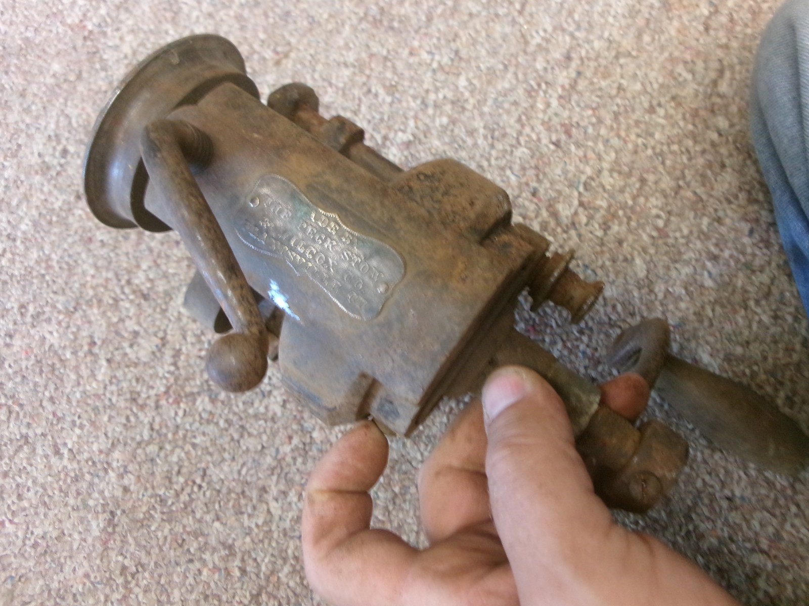 1867 ANTIQUE PECK STOW & WILCOX CO. METAL WORKING TOOL WIRING MACHINE HAND CRANK