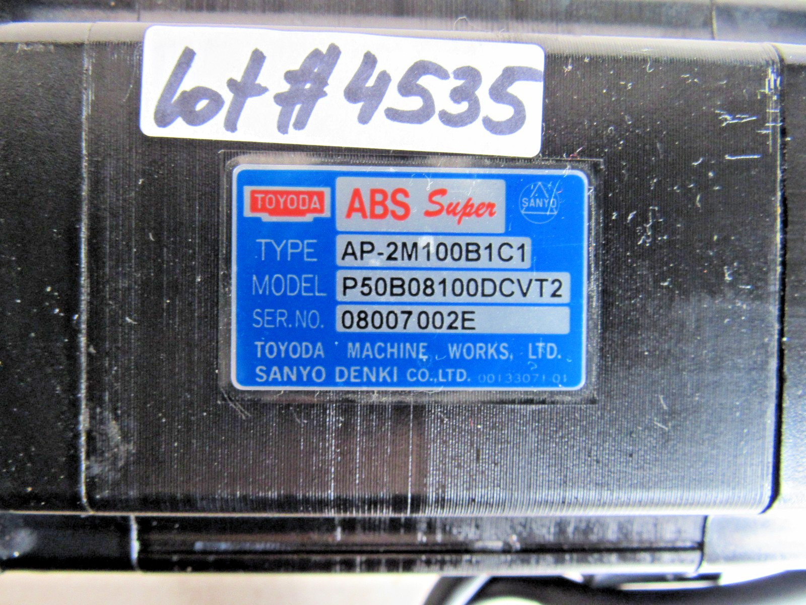 Toyoda / Sanyo Denki / AP-2M100B1C1 / P50B08100DCVT2 / Lot # 4535 Listed by Mike