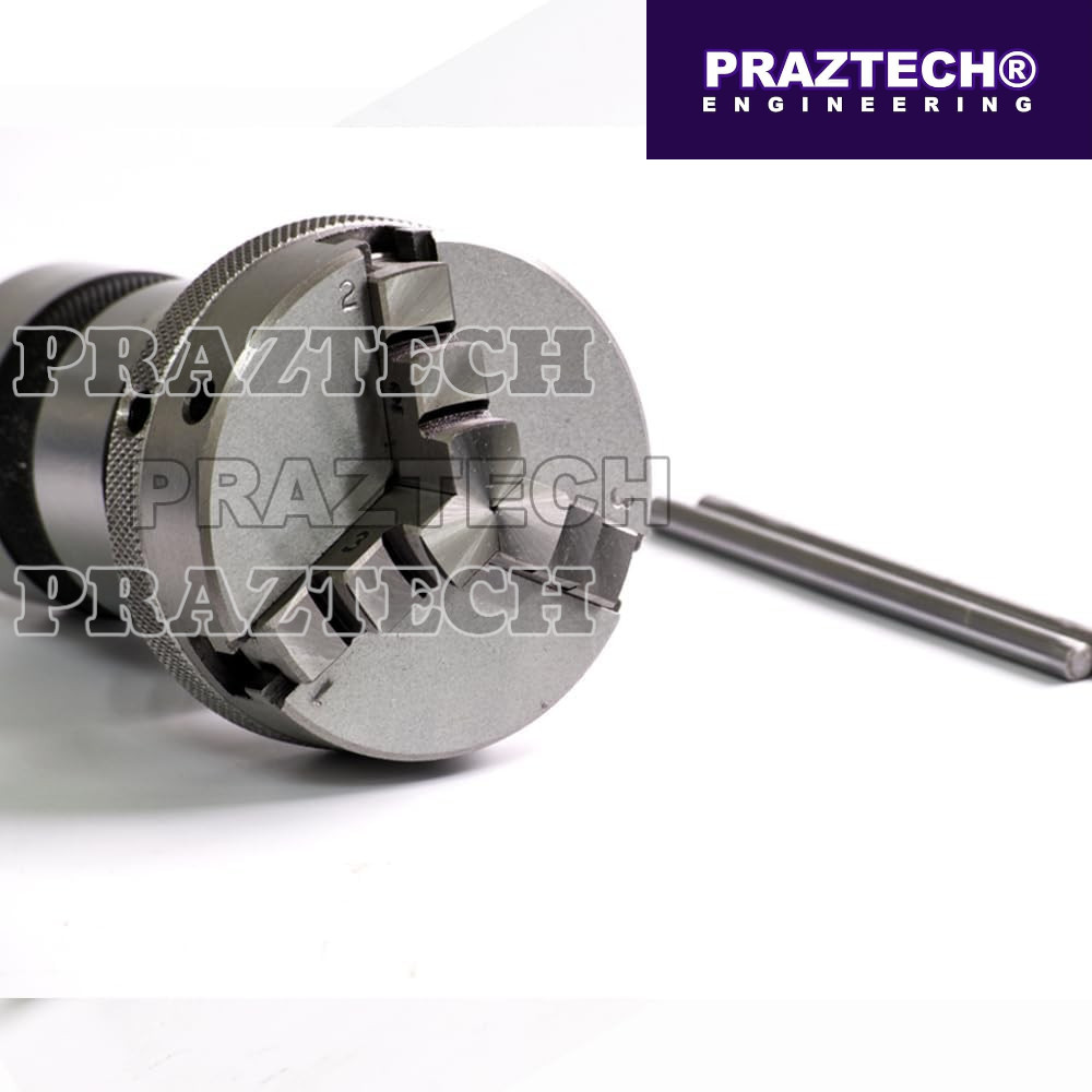 Lathe Revolving Center with 65mm 3 Jaw Self Centering Chuck MT2 Tailstock Shank