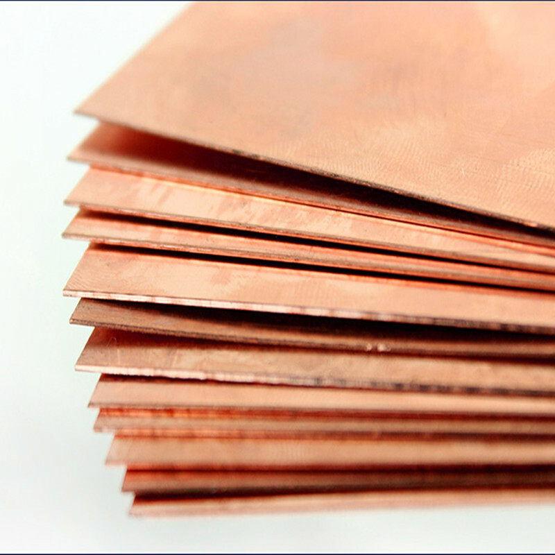 0.5mm-5mm Thick T2 Pure Copper Plate / Sheet Copper Block Laser Cut Metal Sheets