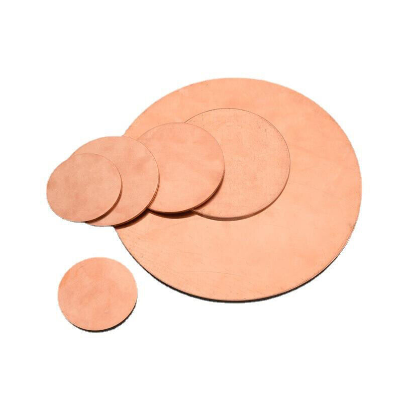 Thick 0.5mm – 4mm T2 Solid Copper Discs Blanks Metal Round Sheets Dia 10-200mm