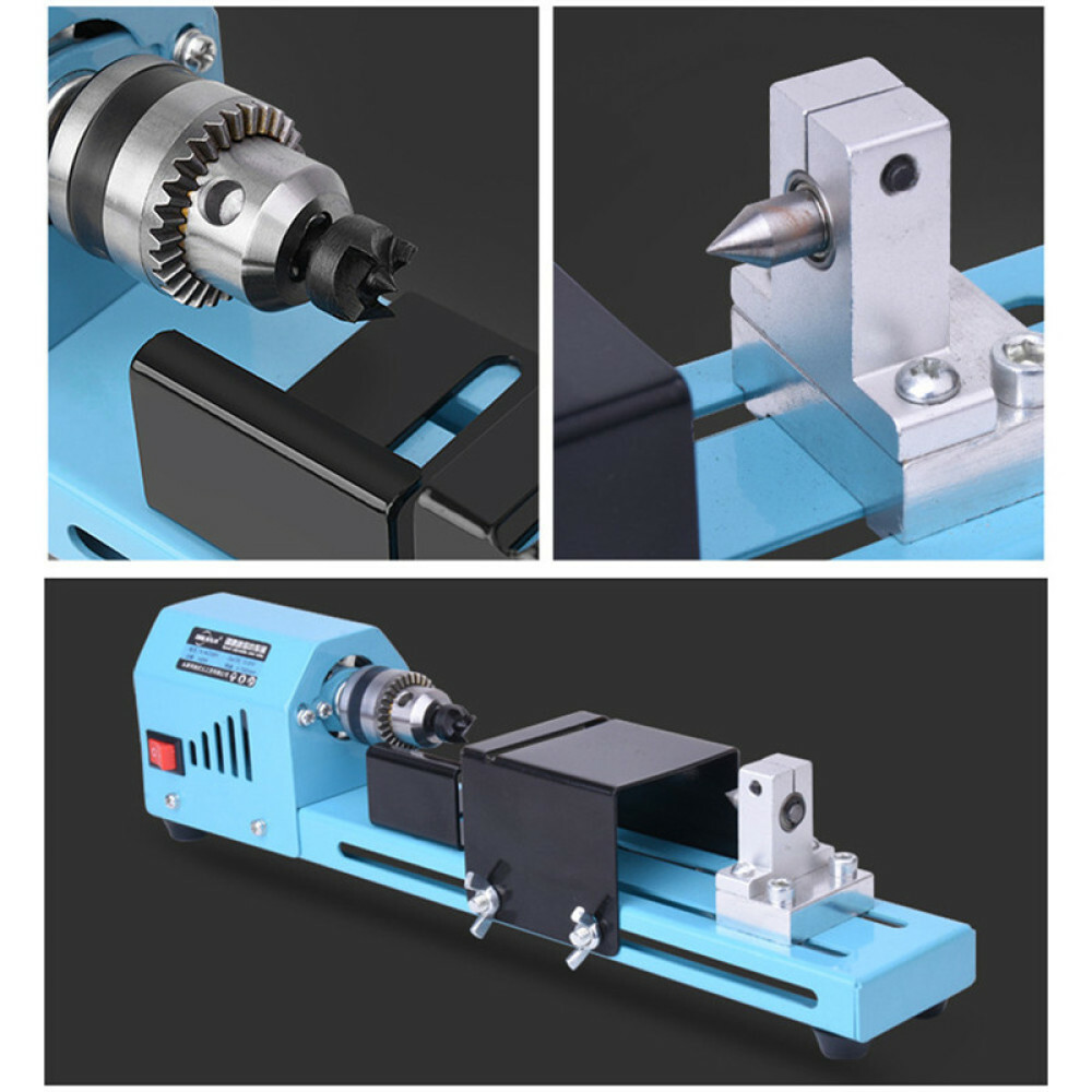 150W Grinding Woodworking Drill Craft Tool DIY Mini Lathe Beads Machine 12V/24V
