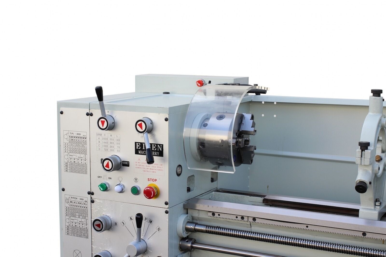 EISEN 1440GE Precision Lathe, 5HP, DRO, Made in Taiwan, One-Piece Cast Iron Base