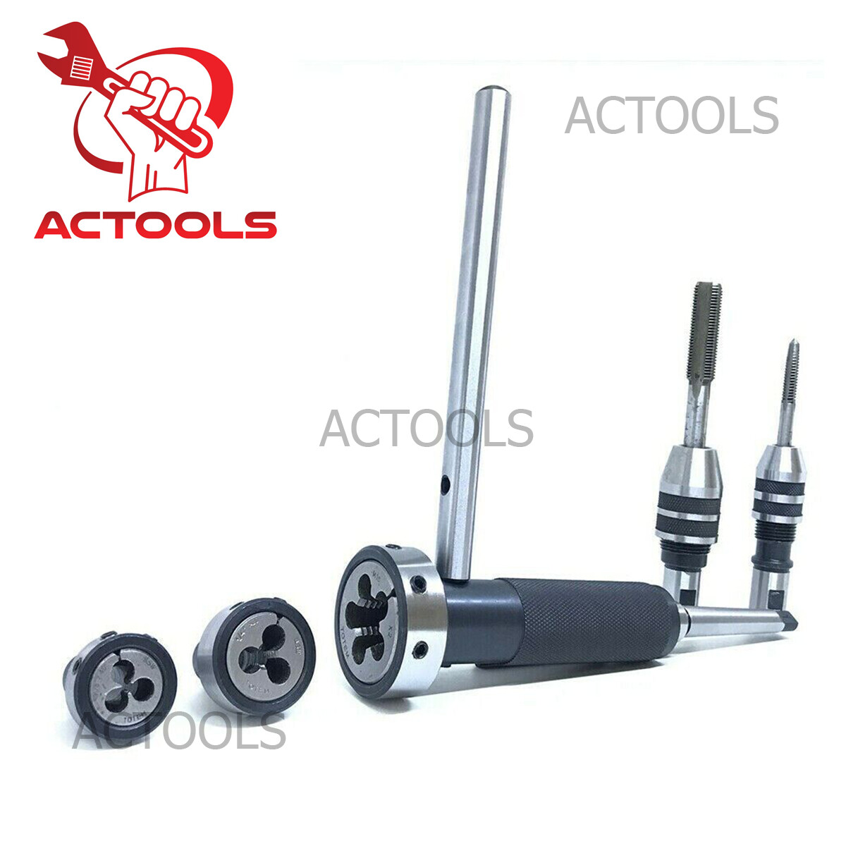 Lathe Tailstock Tap And Die Holder Set MT2 Shank Threading Tapping Kit 8 Pcs USA