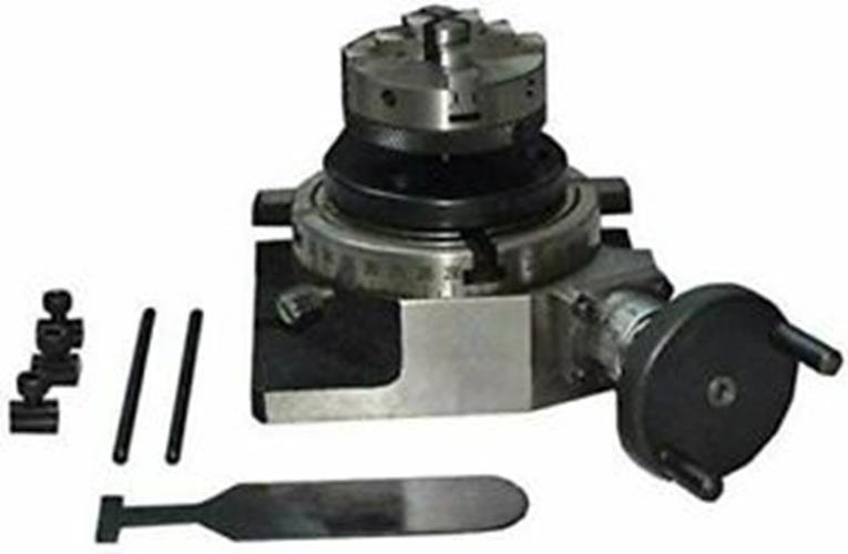 Rotary Table Horizontal & Vertical 3″ / 75mm with 65mm Lathe Chuck 4 Jaw for Mil