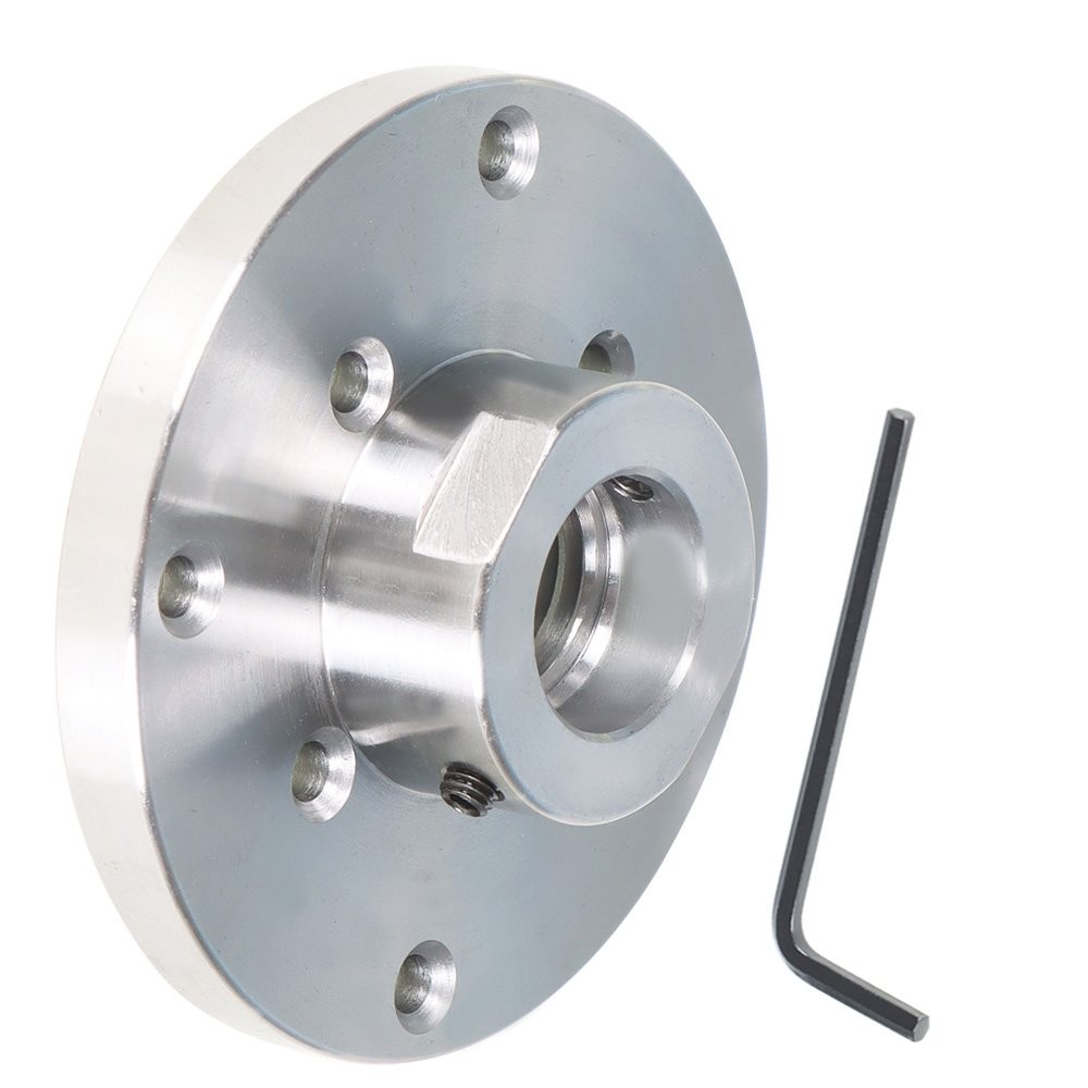 4″ Steel Wood Lathe Face Plate 1″ x 8tpi Threaded with Set Screws