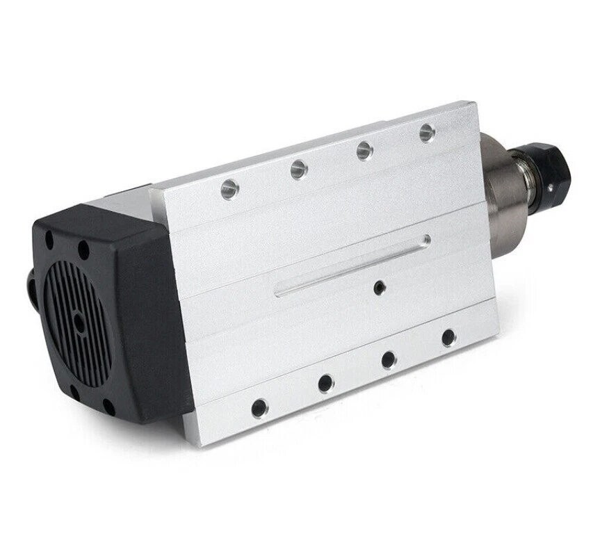 2.2KW ER20 Air-cooled Square Spindle Motor CNC Router Milling Engrave 220V/380V