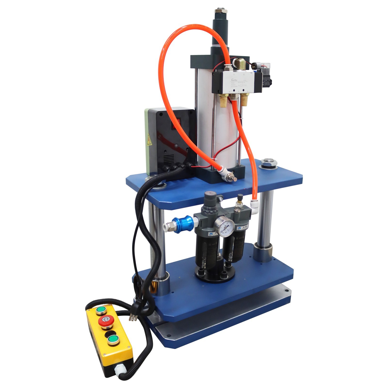 110V 1102lbs Pneumatic Punch Machine with Controller 7.87-1.96in Double-column
