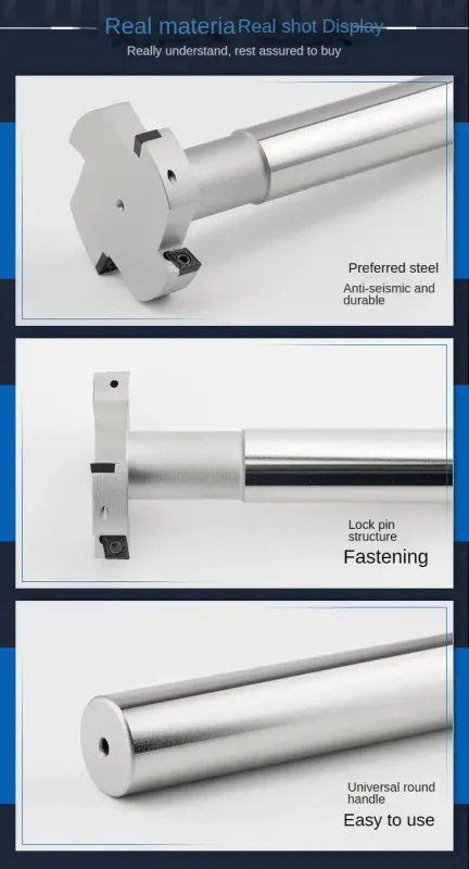 HTS Series CNC T-Groove Milling Cutter Rod Slot Width Three-Sided Cutter Shank