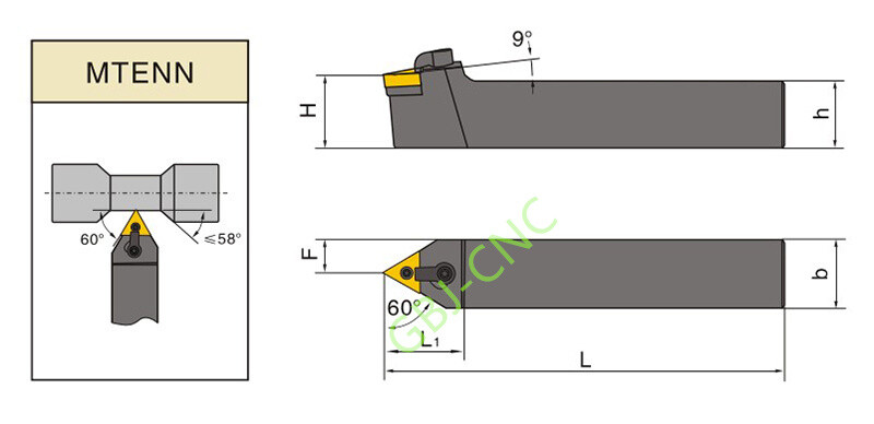 27.5° WTENN 1616 2020 2525 H16 K16 M16 External turning tool For TNMG (clamp)