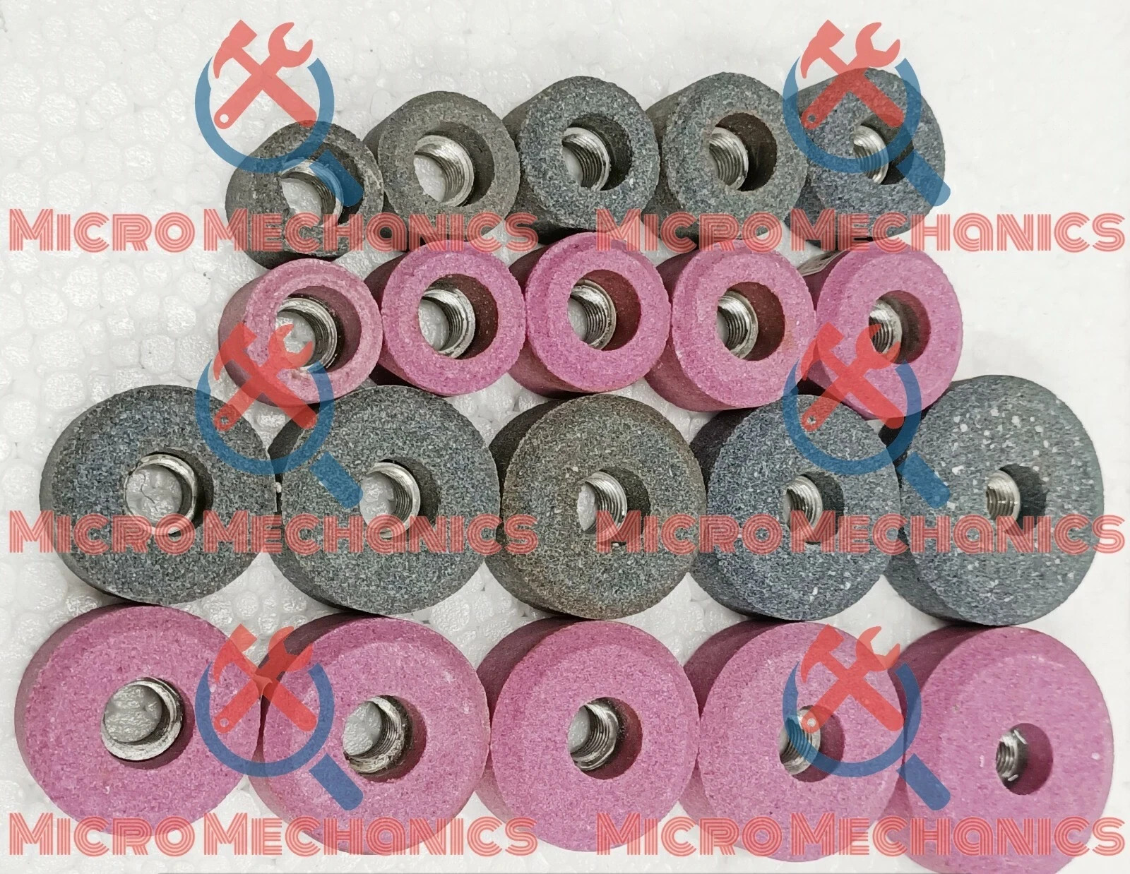 20x Kit Of VALVE SEAT GRINDING STONES For SIOUX HOLDER 11/16″ Thread 80 Grit.