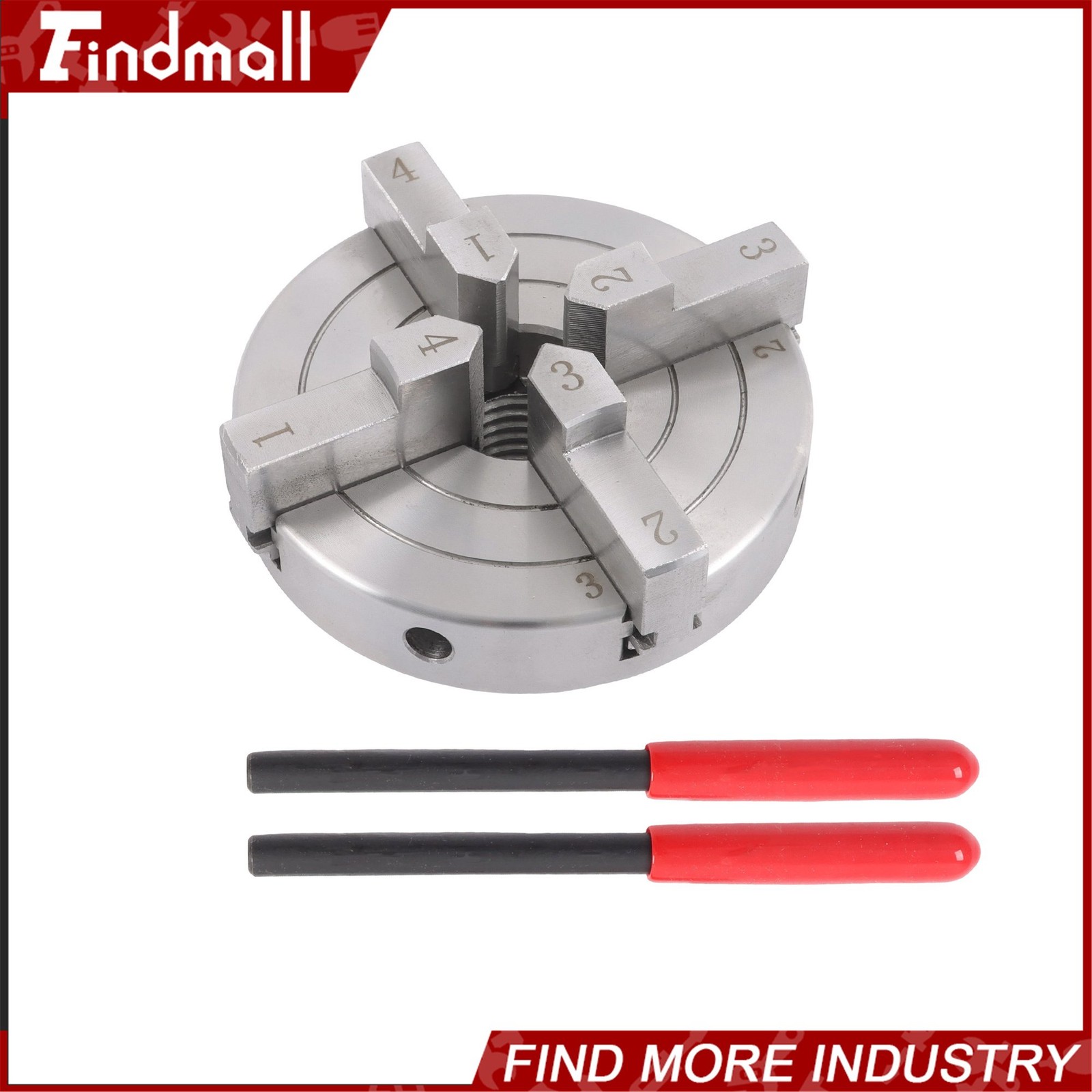 Findmall 4 Inch 4 Jaw Lathe Chuck Set 1×8 TPI Self Centering Chuck