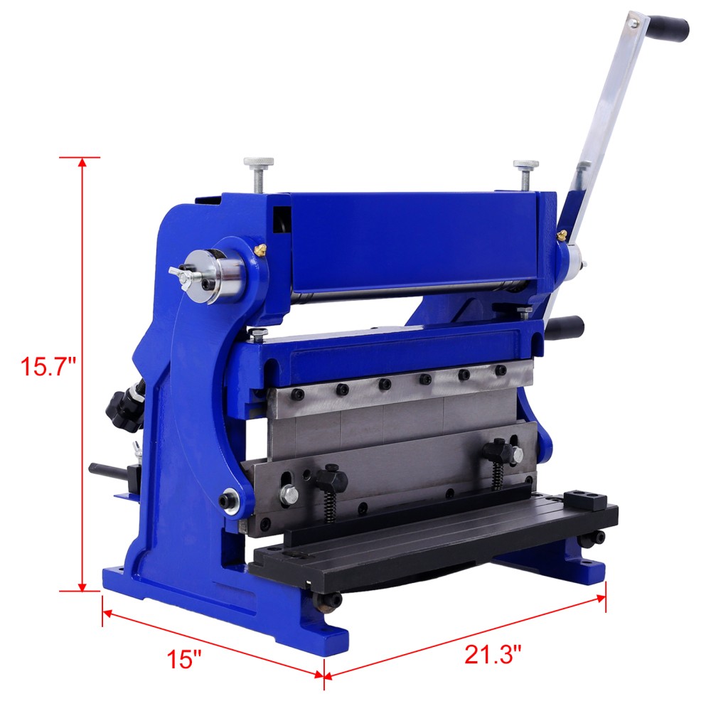 12″ 3-In-1 Sheet Metal Machine, Shear Brake Slip Roll, 20-Gauge