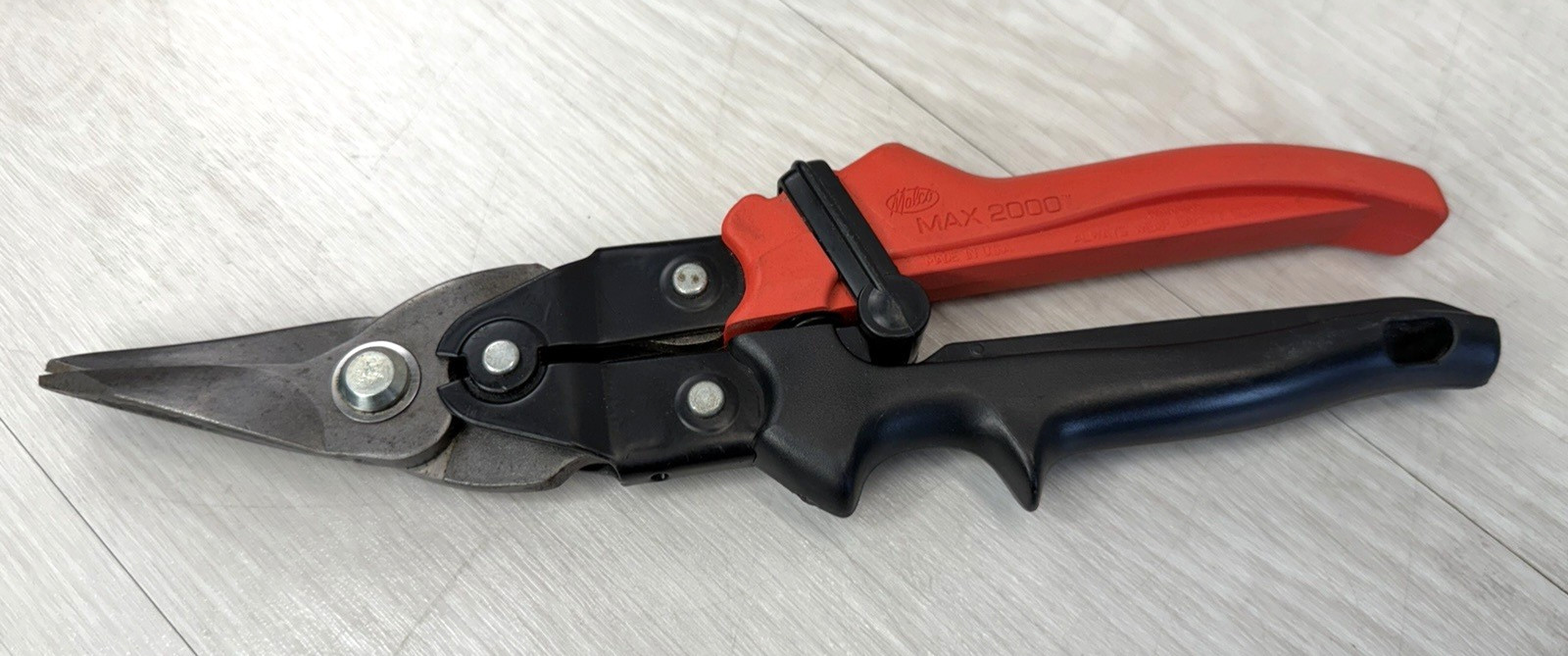 Malco M2001 Max 2000 Aviation Snips Left Cut 1-3/8in Cut USA Made