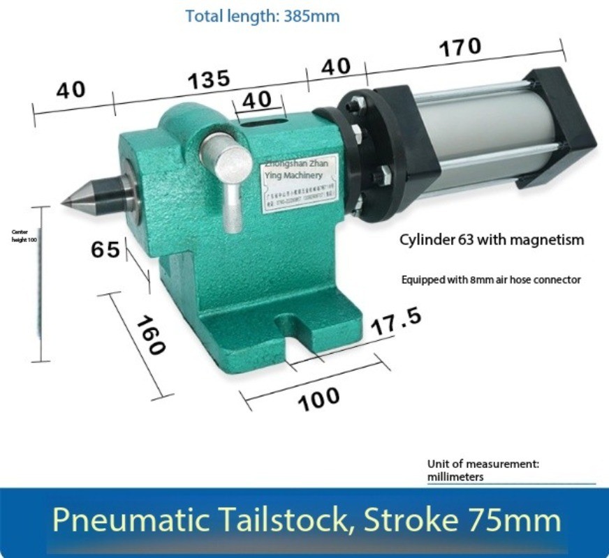 Pneumatic Lathe Tailstock Travel Automatic CNC Hydraulic Cylinder Tailstock