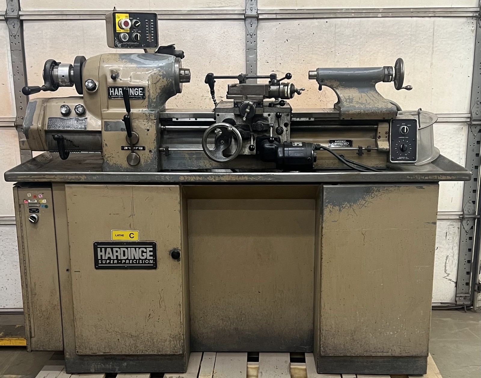 Hardinge HLV-EM Precision Tool Room Lathe (Inch/Metric) 460v 3-phase