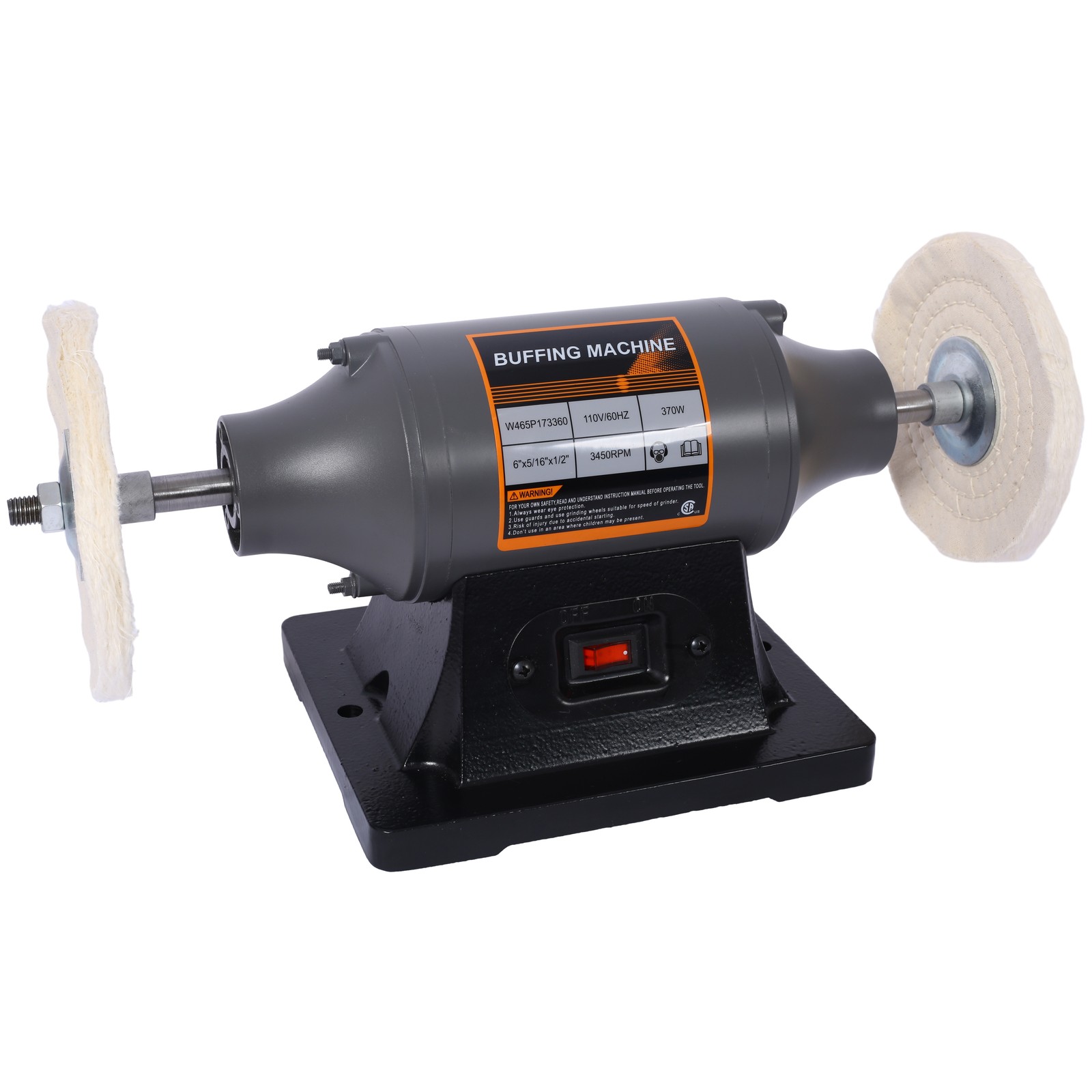 6 Inch Electric Polisher Benchtop Buffer Grinder for Polishing Metal, Jewelry