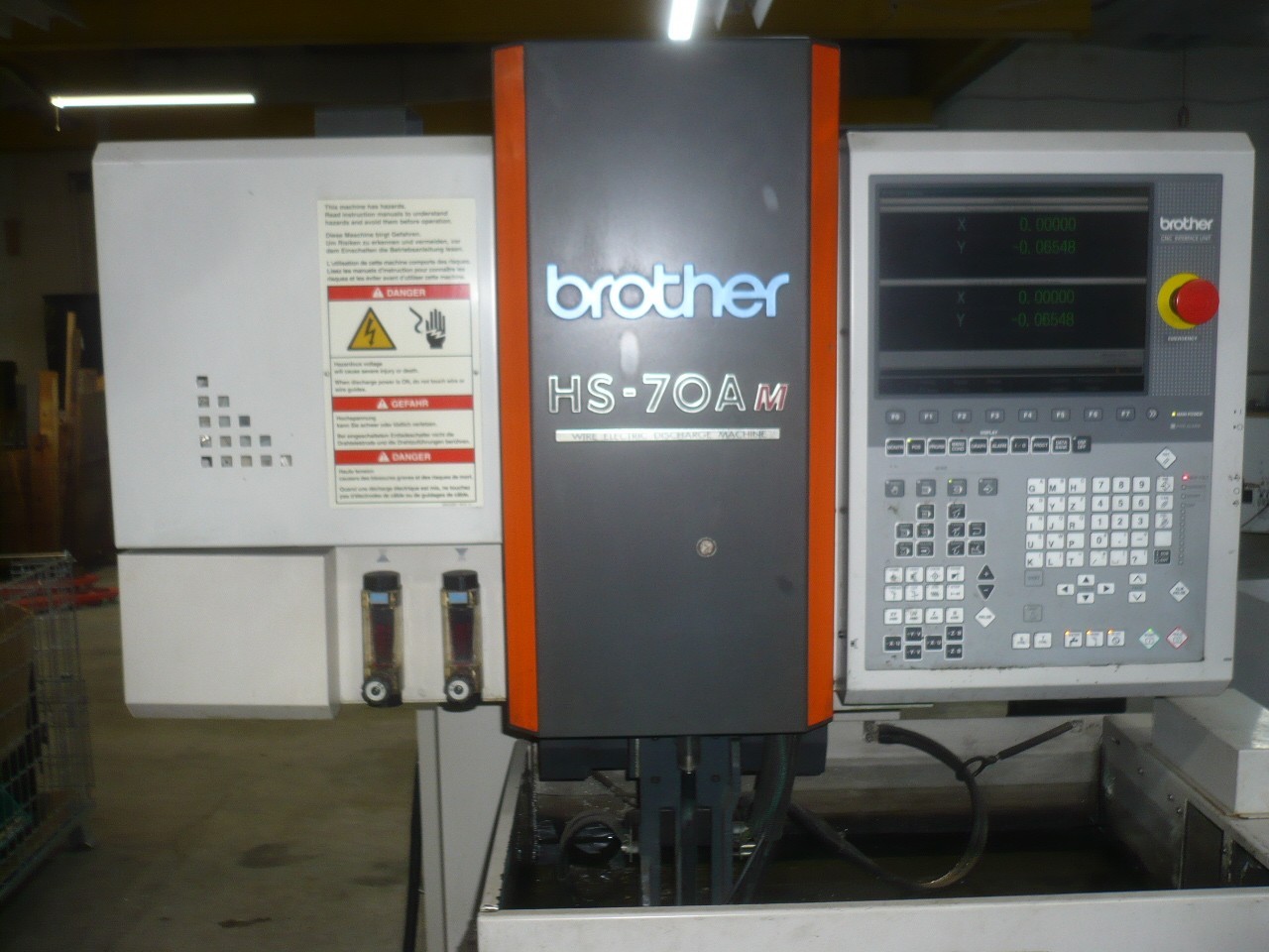 Brother HS-70AM wire edm, anti electrolysis p.s., 28 sq in/hr, 4800 hrs, HS-70A