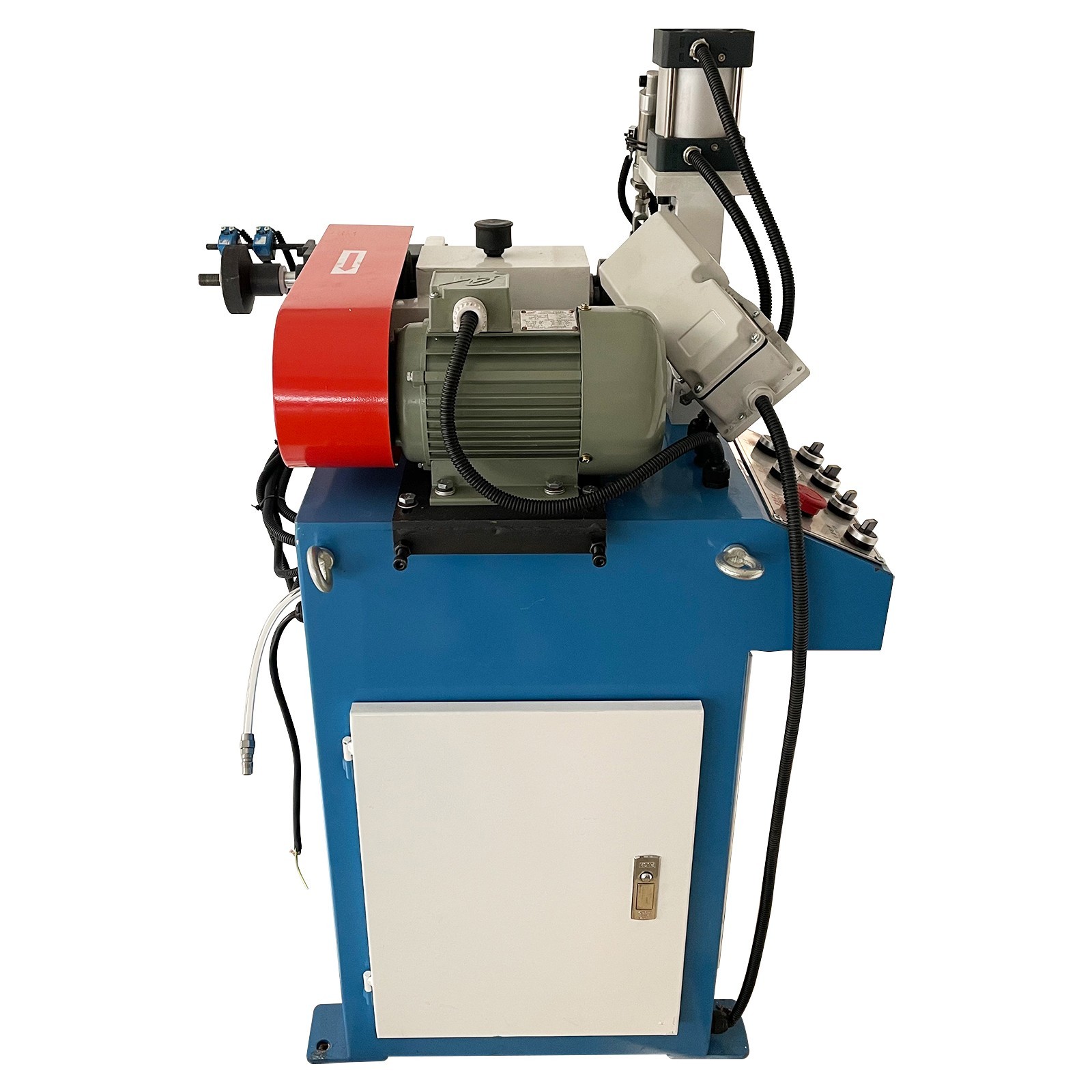 220V 3PH Single End Pneumatic Round Bar Chamfering Bevelling Deburring Machine