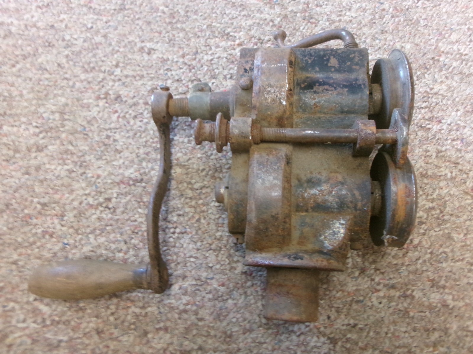 1867 ANTIQUE PECK STOW & WILCOX CO. METAL WORKING TOOL WIRING MACHINE HAND CRANK